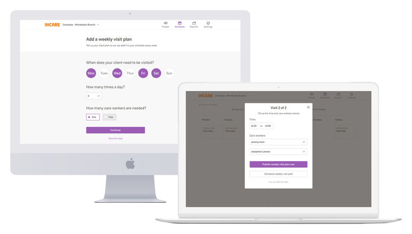 OnCare, Scheduling