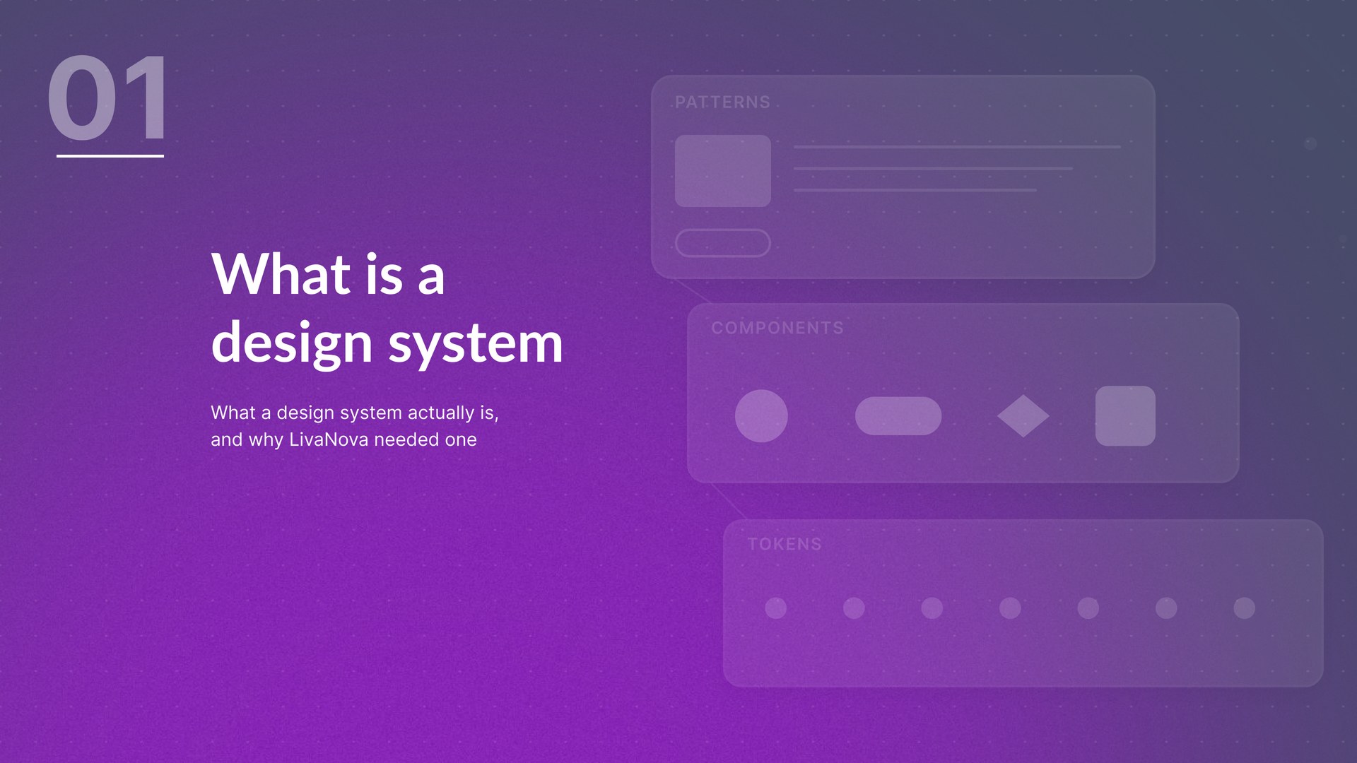 Design system foundations: shared patterns, components and tokens underpinning every LivaNova product