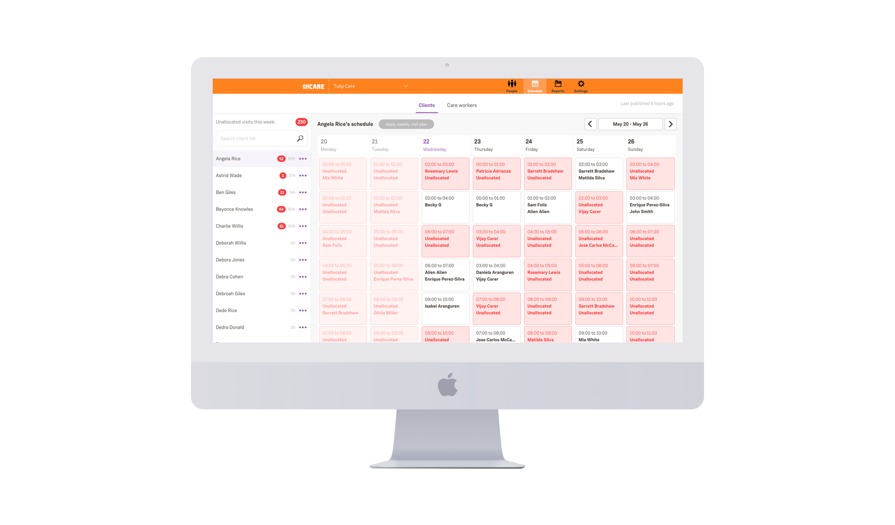 The original, manual scheduling flow