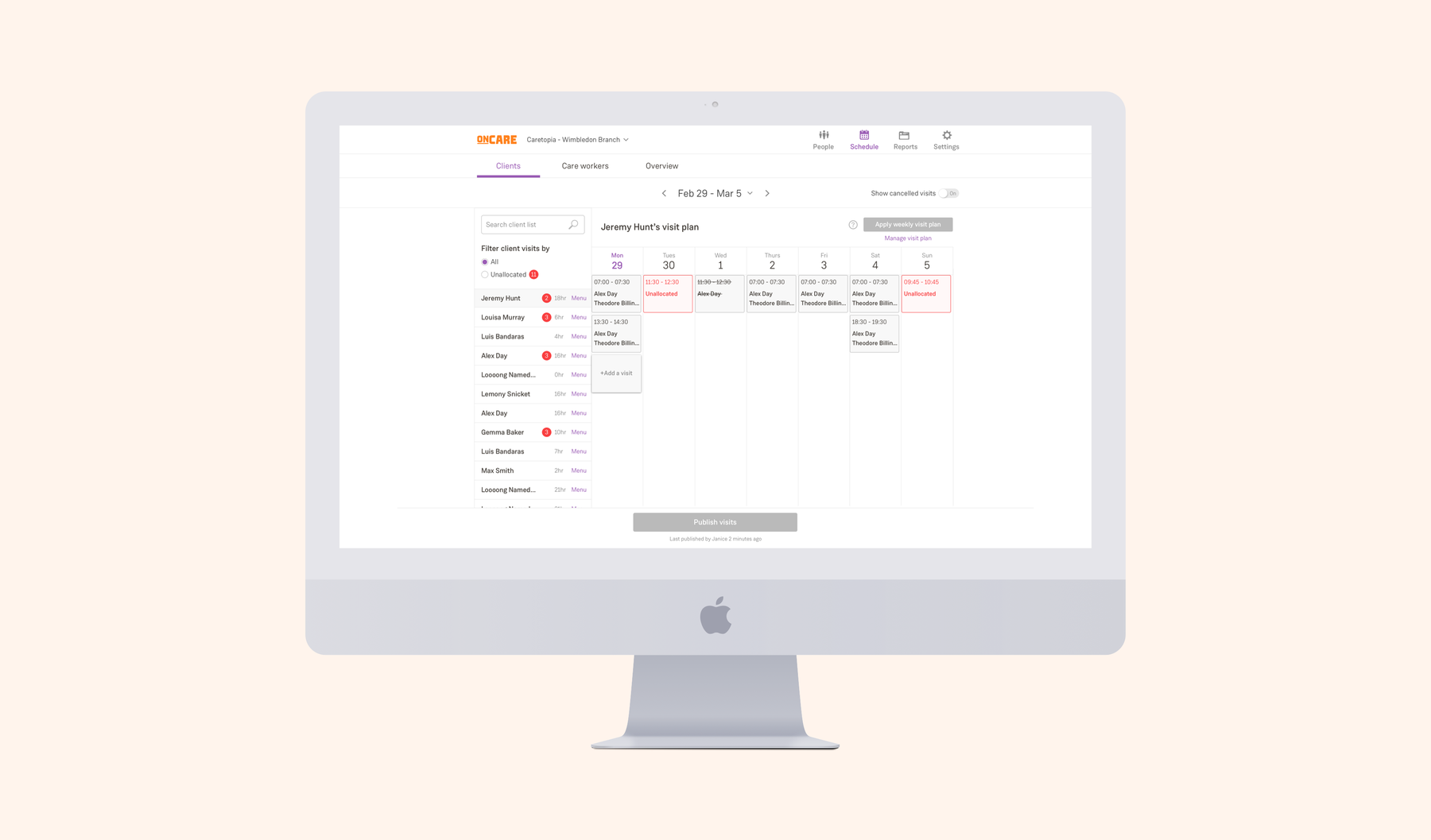 The redesigned scheduling flow